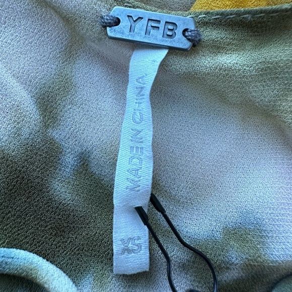 Young Fabulous & Broke Rosa Mini Dress Olive XS NWT - Picture 4 of 12